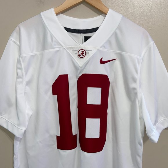Nike Alabama Crimson Tide Limited Stitched Sewn White Jersey #18 Mens AQ0028 - Picture 2 of 11